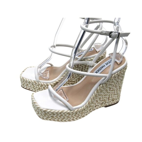 Steve Madden Womens Faux Leather Wedge Platform Sandals - Picture 5 of 6